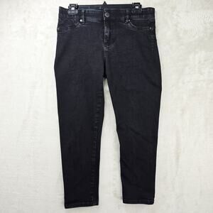 Juicy Couture Capri Jeans Women Size 8 Black Strech Denim 30x22